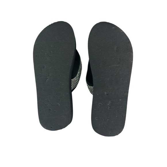 KRISTEN'S KLOSET Cat Lovers Rhinestone Slip On Wedge Flip Flop Sandals - Picture 8 of 10